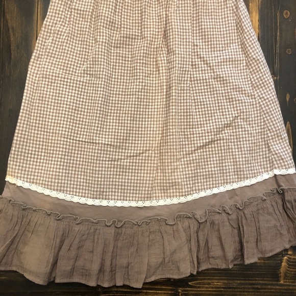 NWOT Maurices Super Cute Summer Strapless Gingham & Lace Ruffle Detailed Dress - Picture 3 of 7